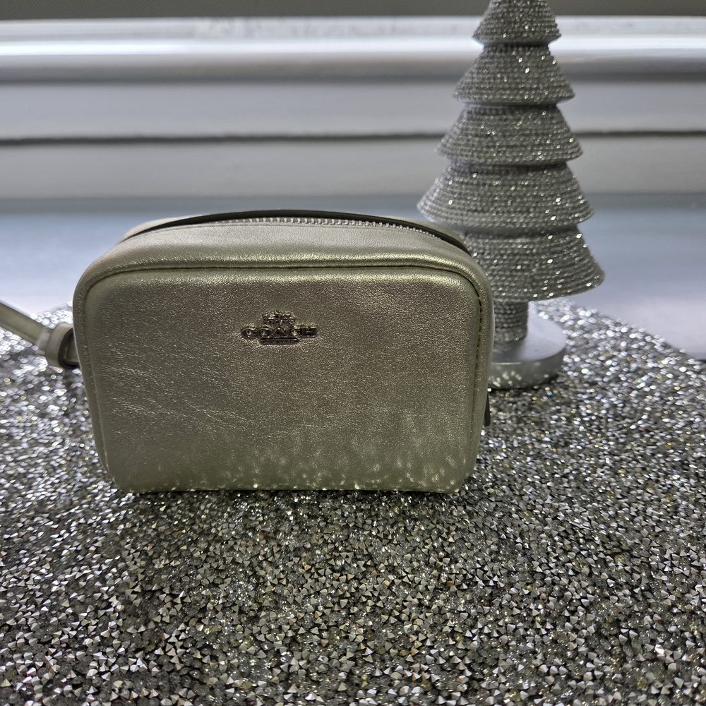 🥂NWT - COACH SILVER METALLIC WRISTLET